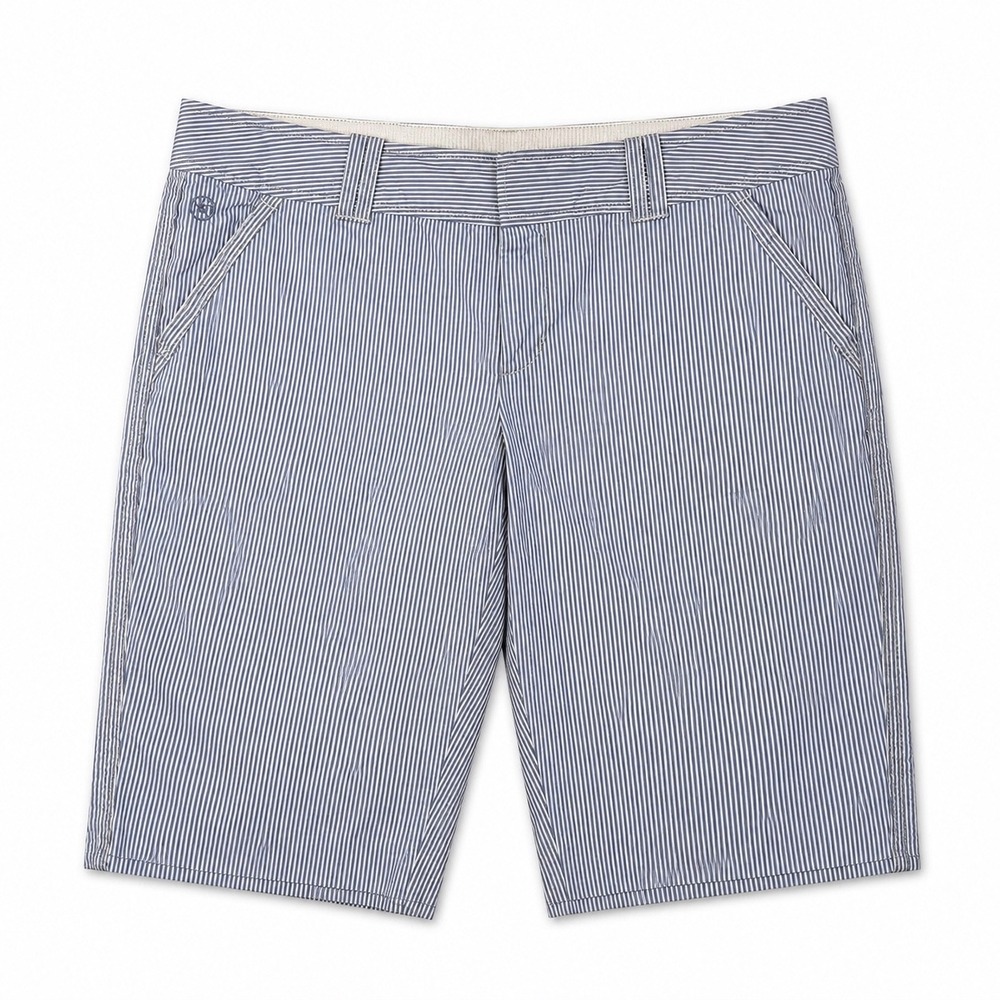 Cotton Lightweight Blue Striped Bermuda Shorts Seersucker Preppy Hamptons Size 8
